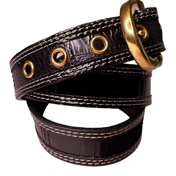 Fossil Y2K Vintage Patchwork Belt - Picture 2 of 7